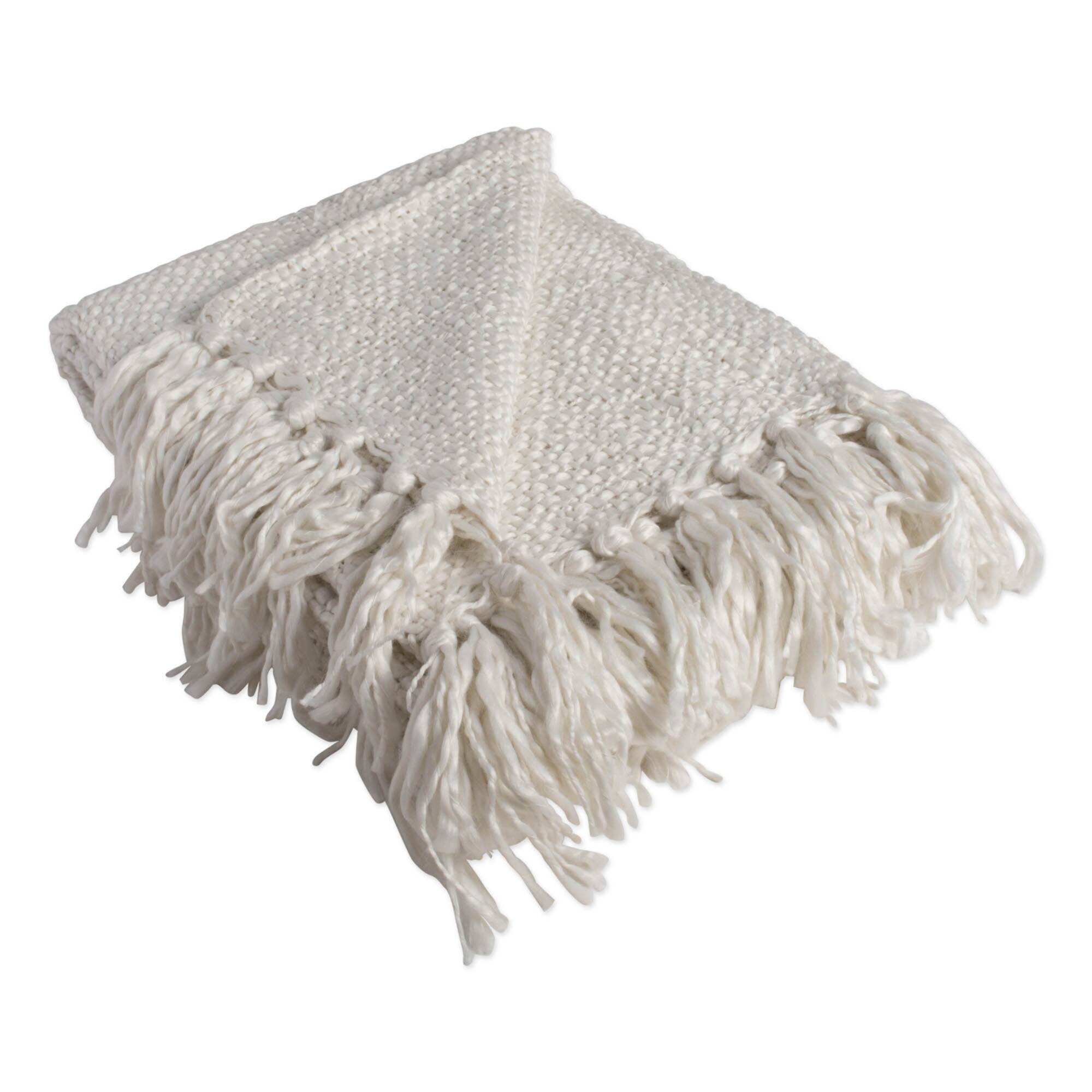 Lux Weave Throw 50" x 60", Ivory